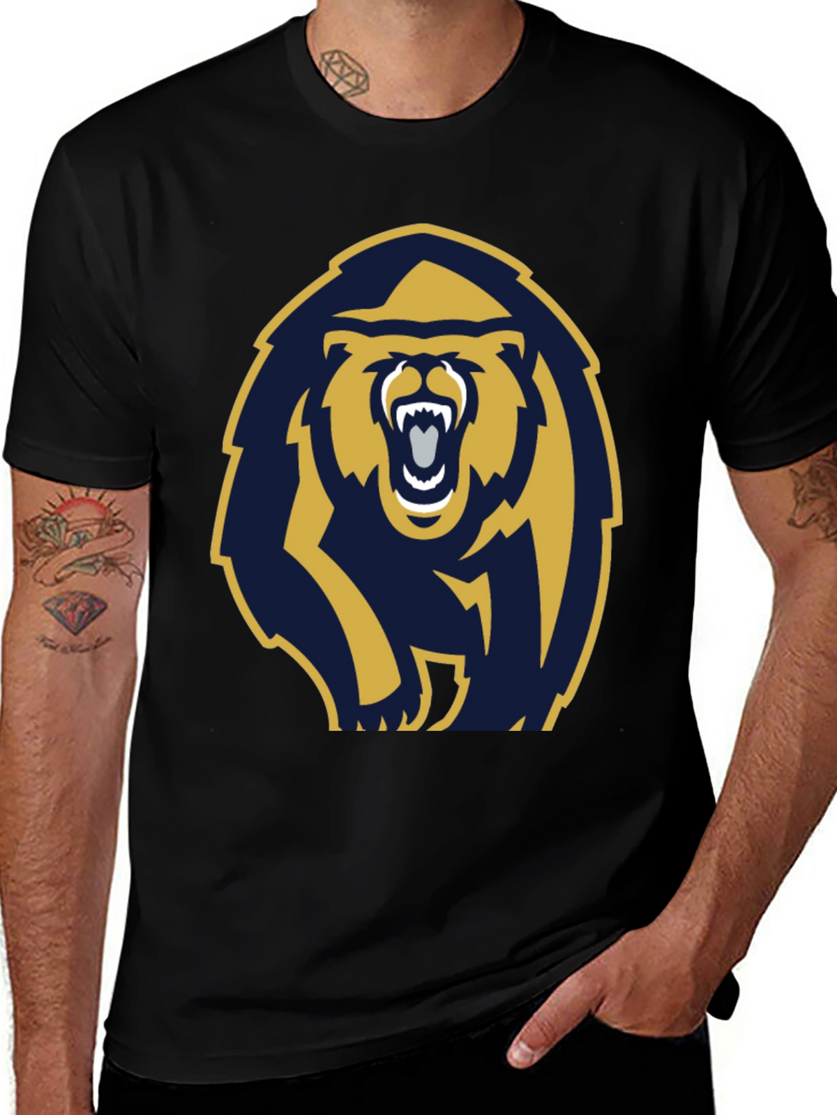 Bold Bear Graphic T-Shirt - Black