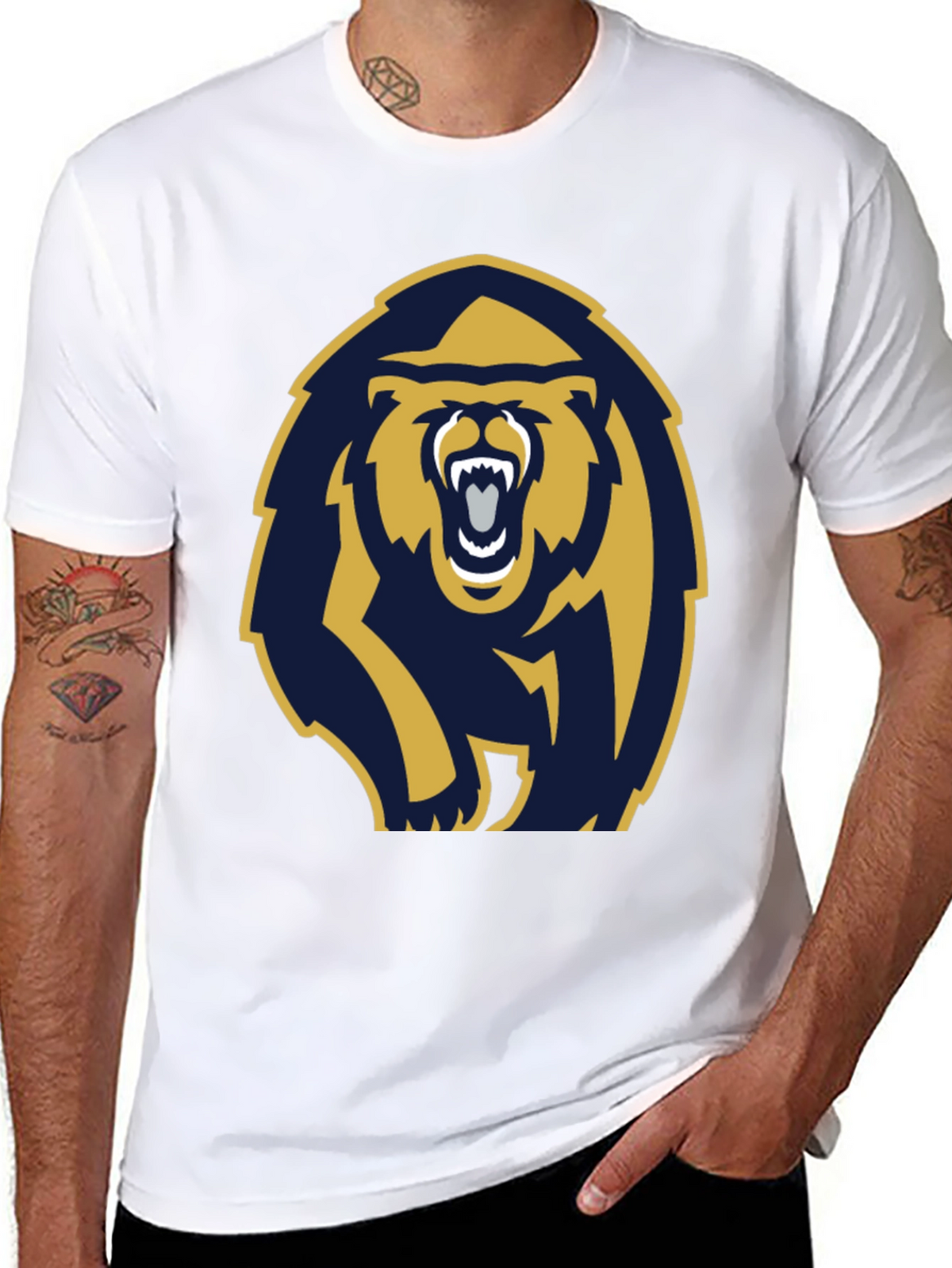 Bold Bear Graphic T-Shirt - Black