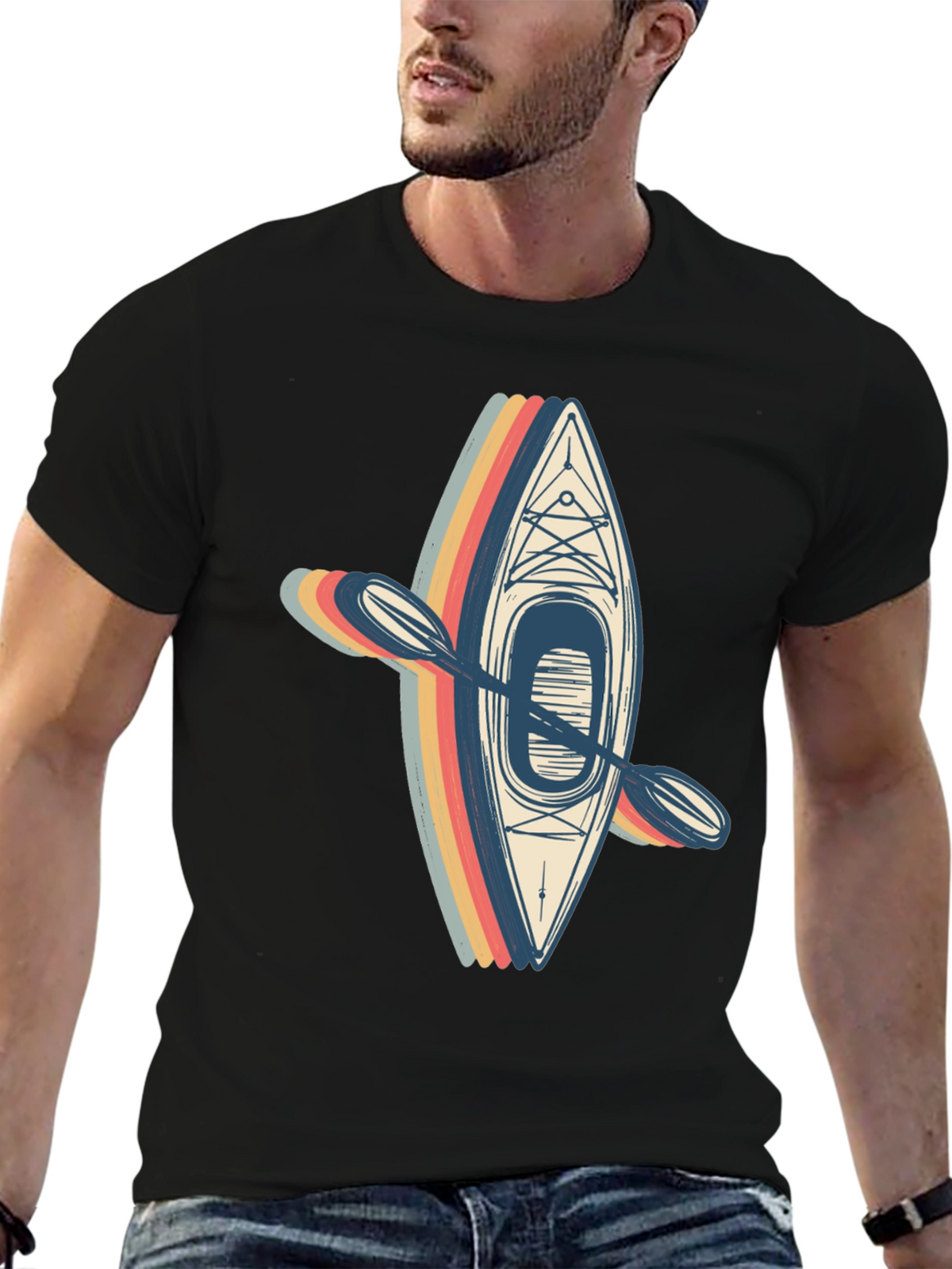 Retro Kayak T-Shirt - Adventure Ready!