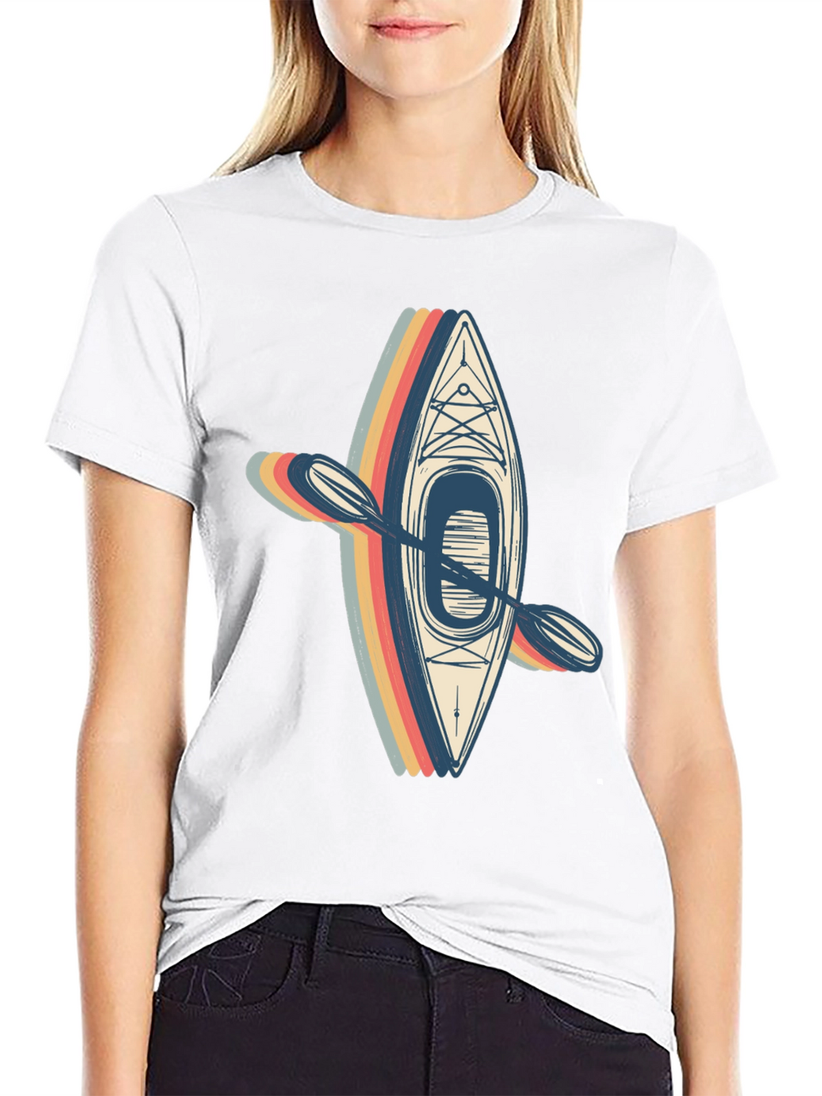 Retro Kayak T-Shirt - Adventure Ready!