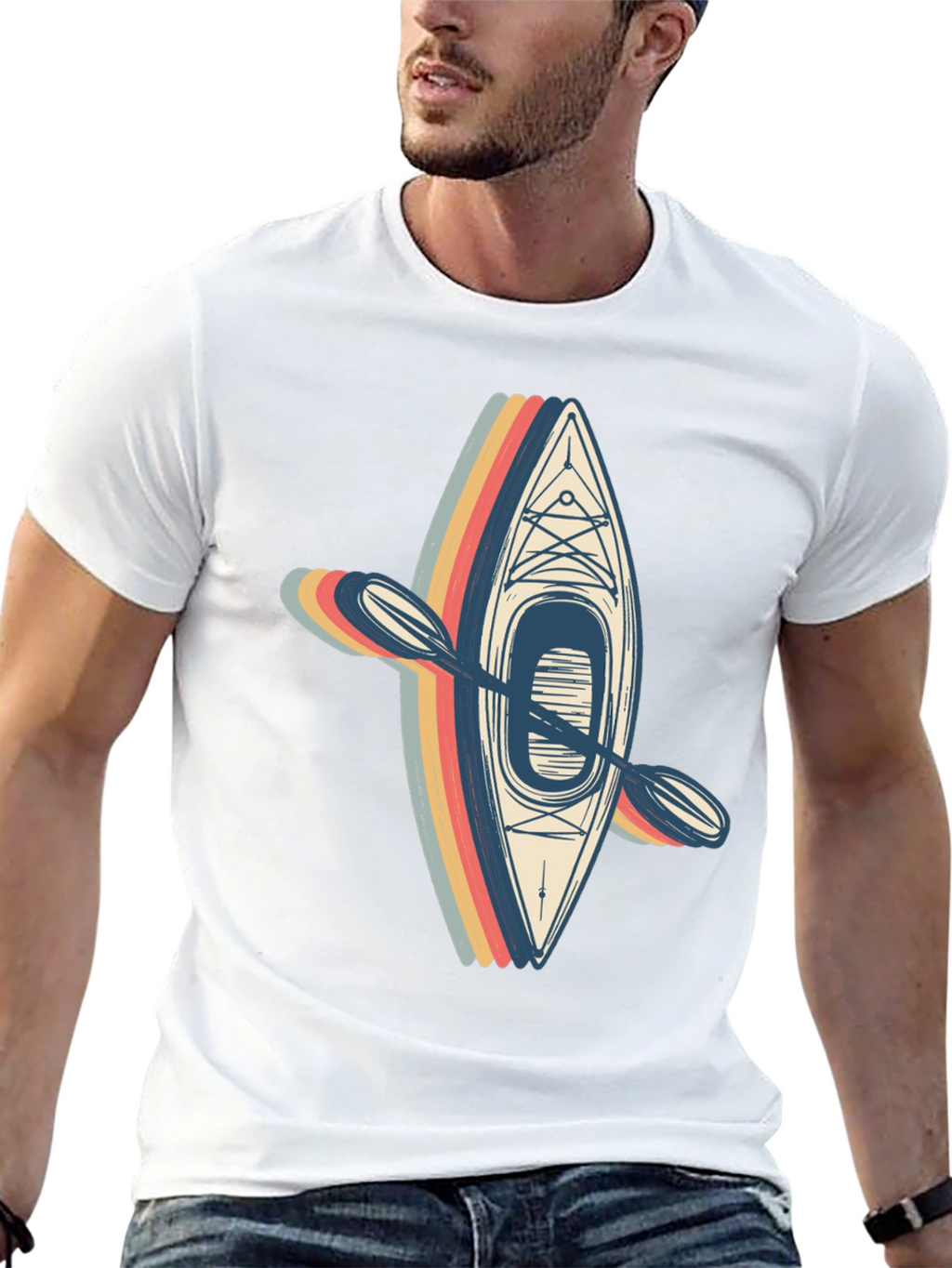 Retro Kayak T-Shirt - Adventure Ready!