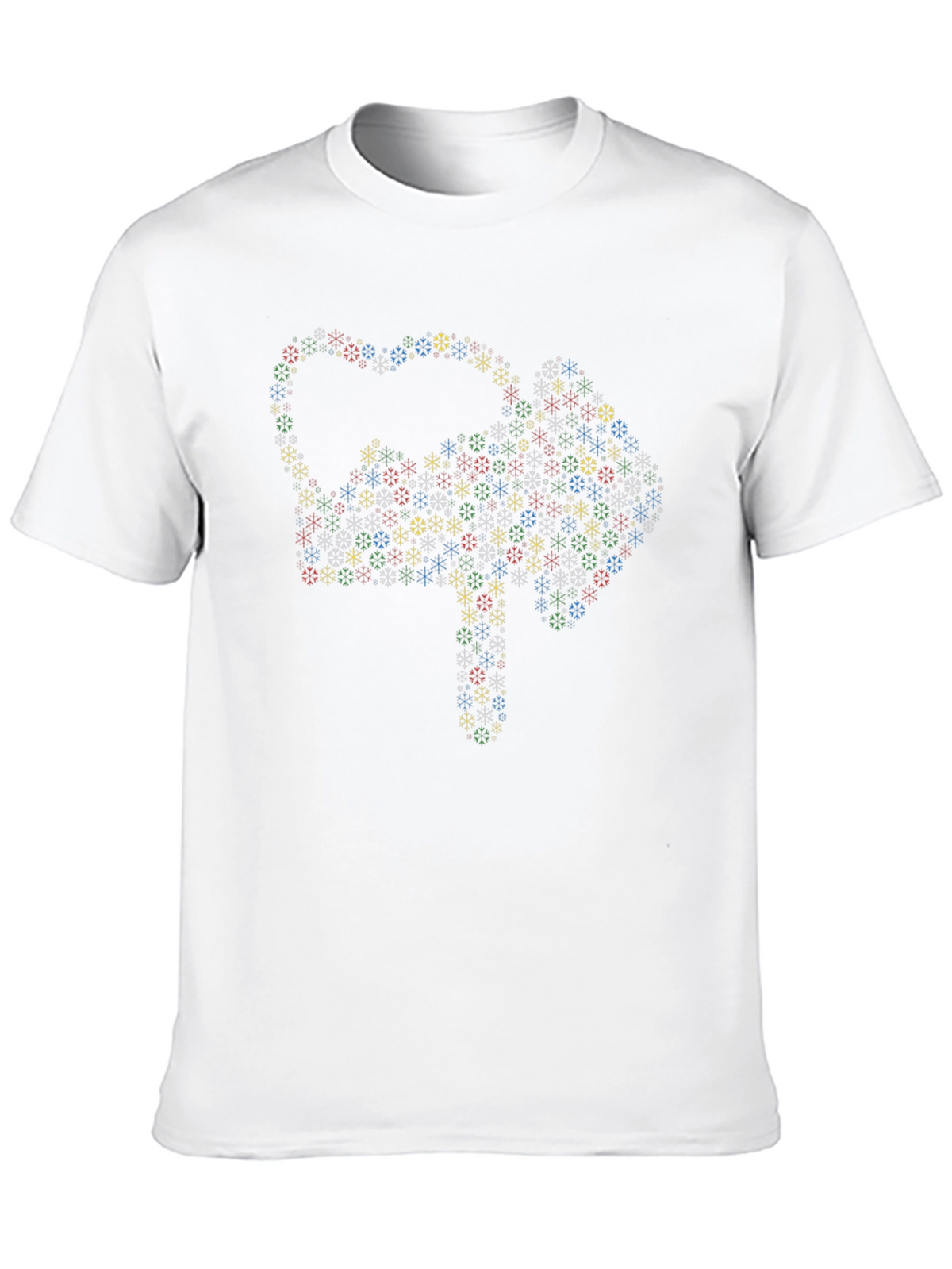 Geometric Snowflake Arrow Black T-Shirt