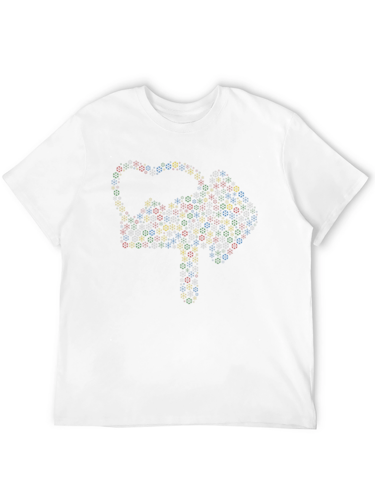 Geometric Snowflake Arrow Black T-Shirt