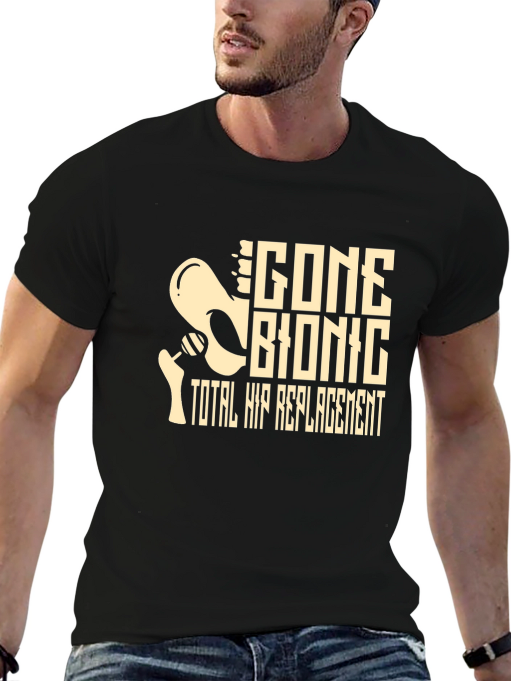 Gone Bionic Total Hip Replacement Graphic Tee