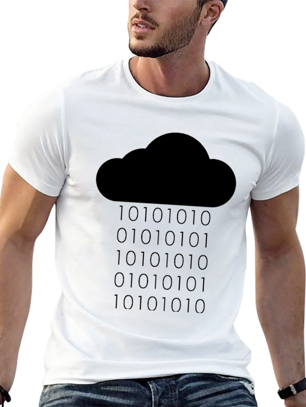 Cloud Binary Code T-Shirt