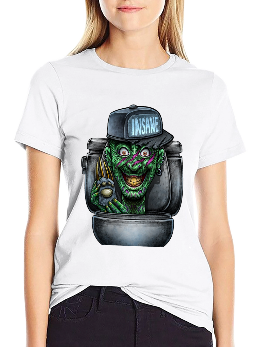 Insane Clown Toilet Monster Graphic T-Shirt
