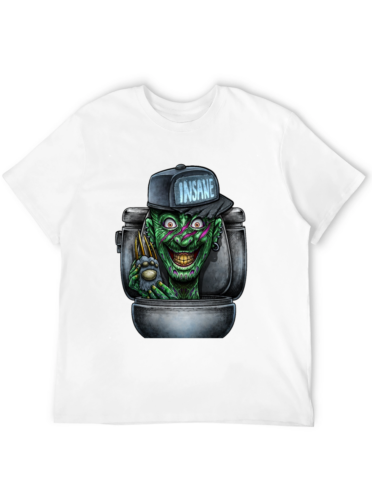 Insane Clown Toilet Monster Graphic T-Shirt