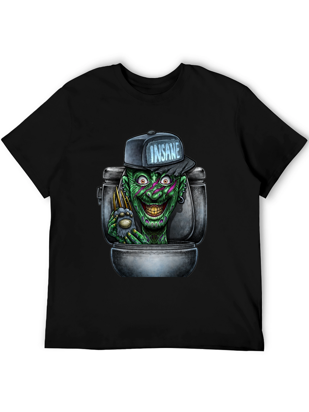 Insane Clown Toilet Monster Graphic T-Shirt