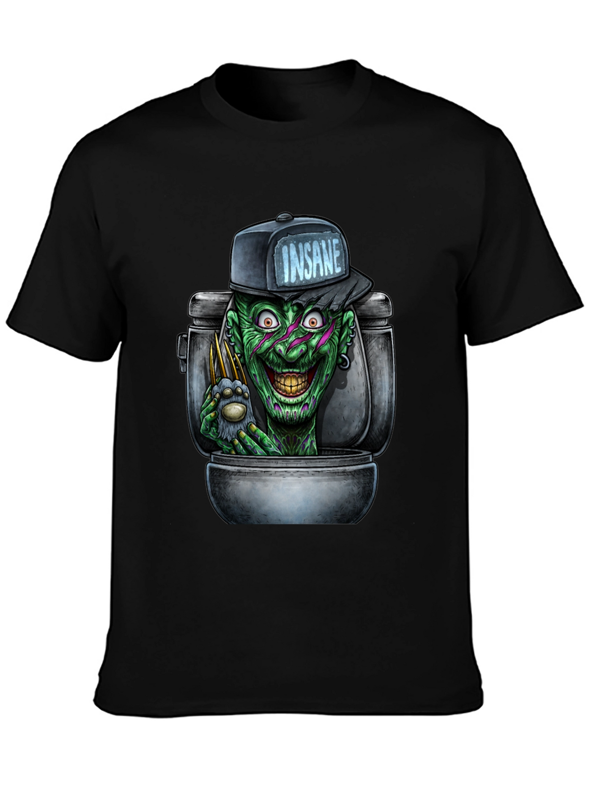 Insane Clown Toilet Monster Graphic T-Shirt