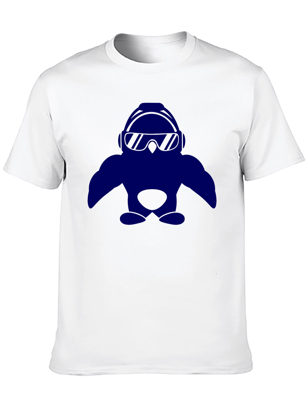 Cool Penguin Graphic Tee - Black