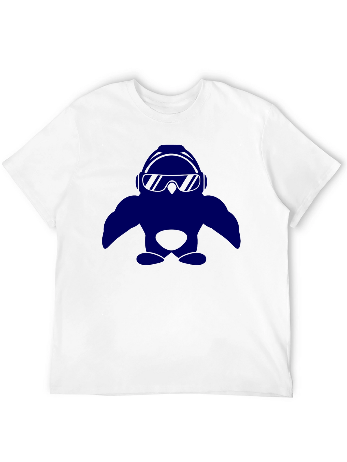 Cool Penguin Graphic Tee - Black