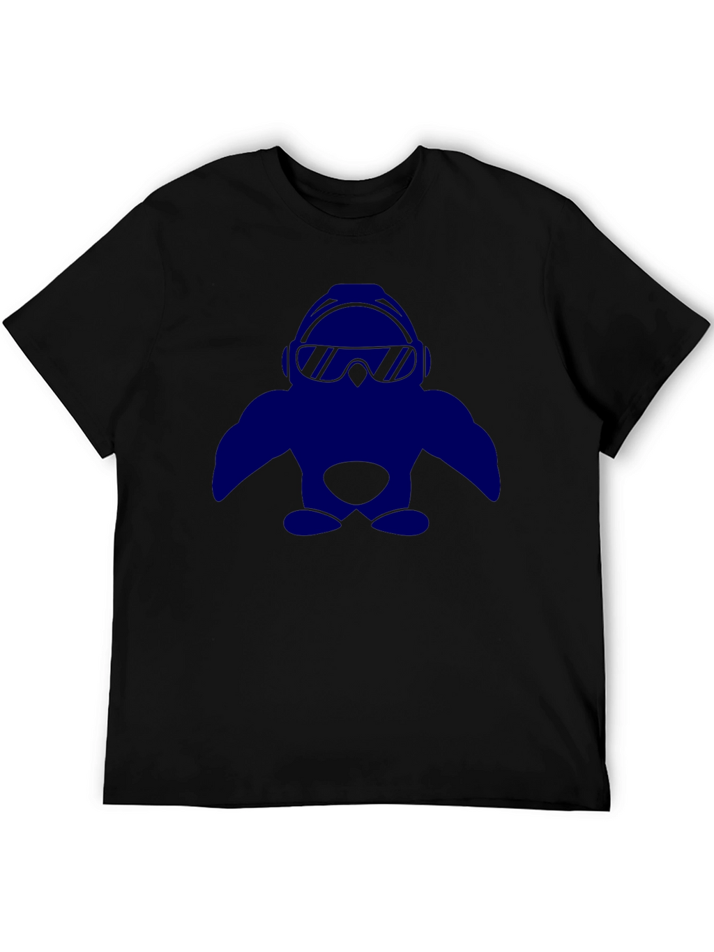 Cool Penguin Graphic Tee - Black