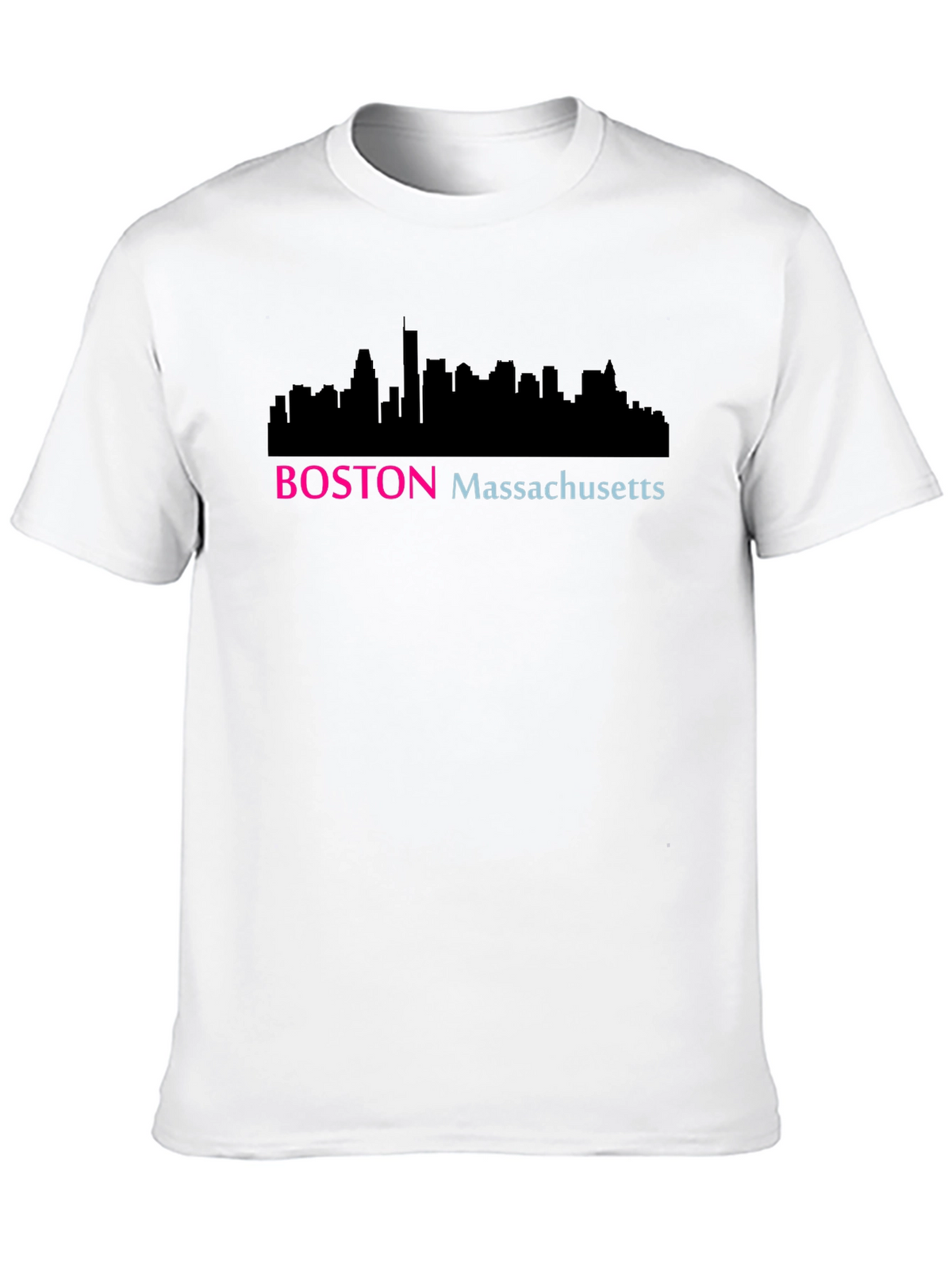 Boston Skyline T-Shirt - Massachusetts Cityscape Tee