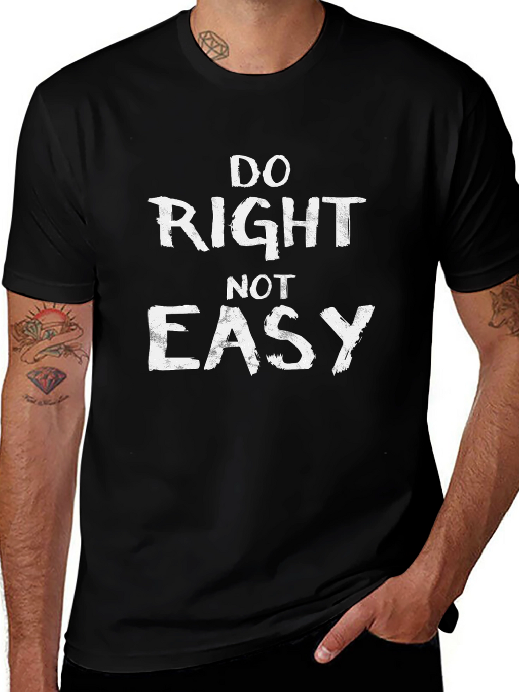 Do Right Not Easy Graphic T-Shirt