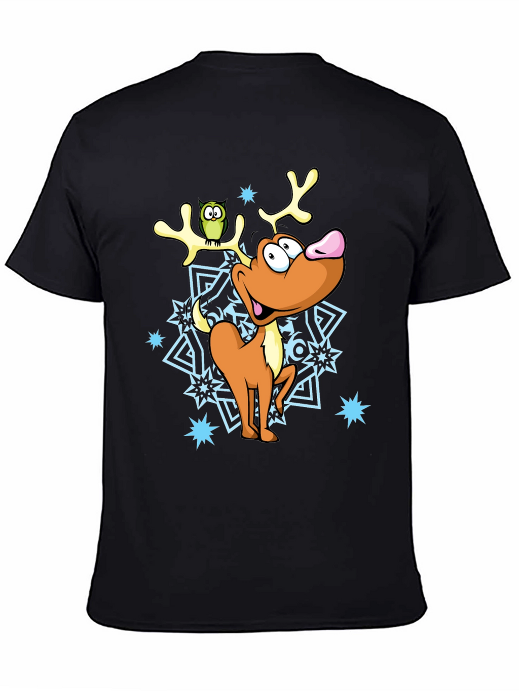 Festive Reindeer Graphic Tee - Holiday Cheer