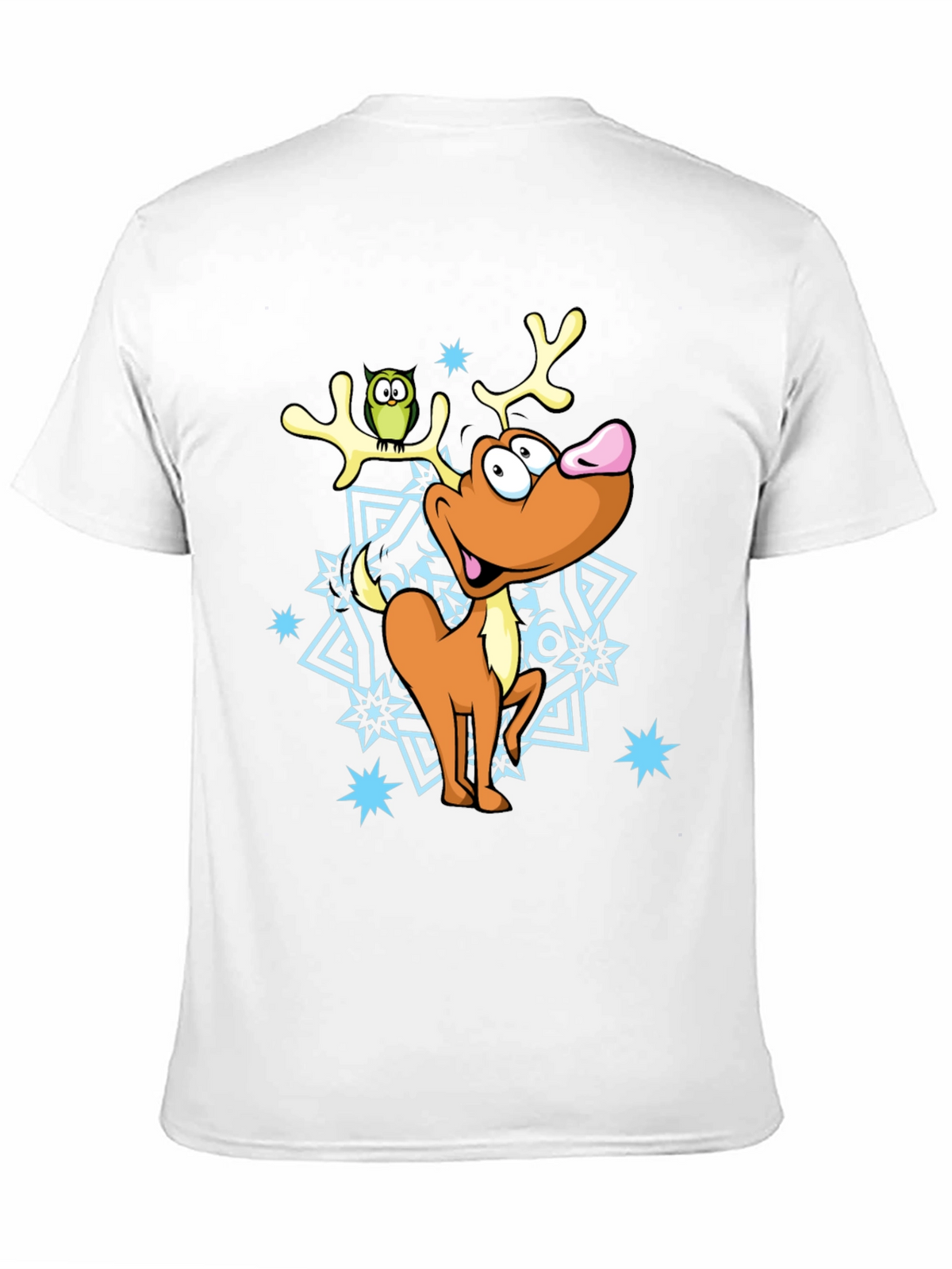 Festive Reindeer Graphic Tee - Holiday Cheer