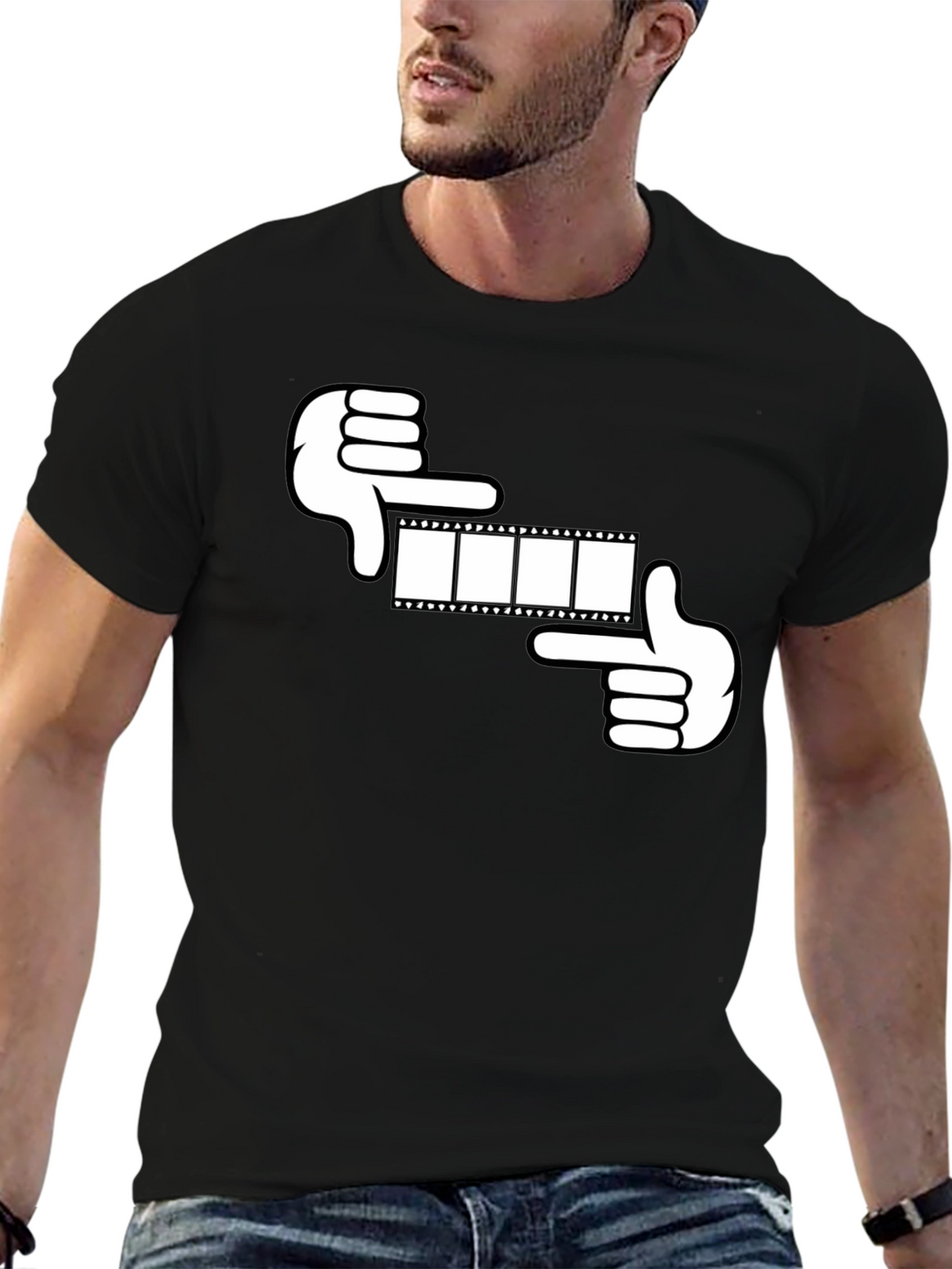 Film Frame Graphic Tee - Black
