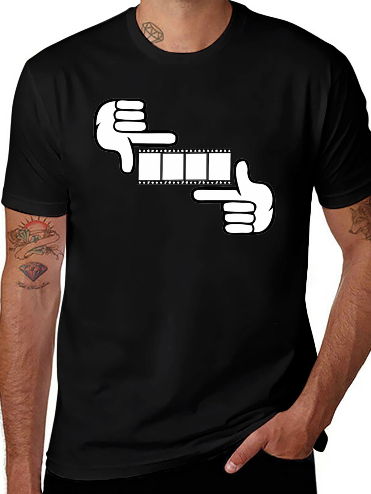 Film Frame Graphic Tee - Black