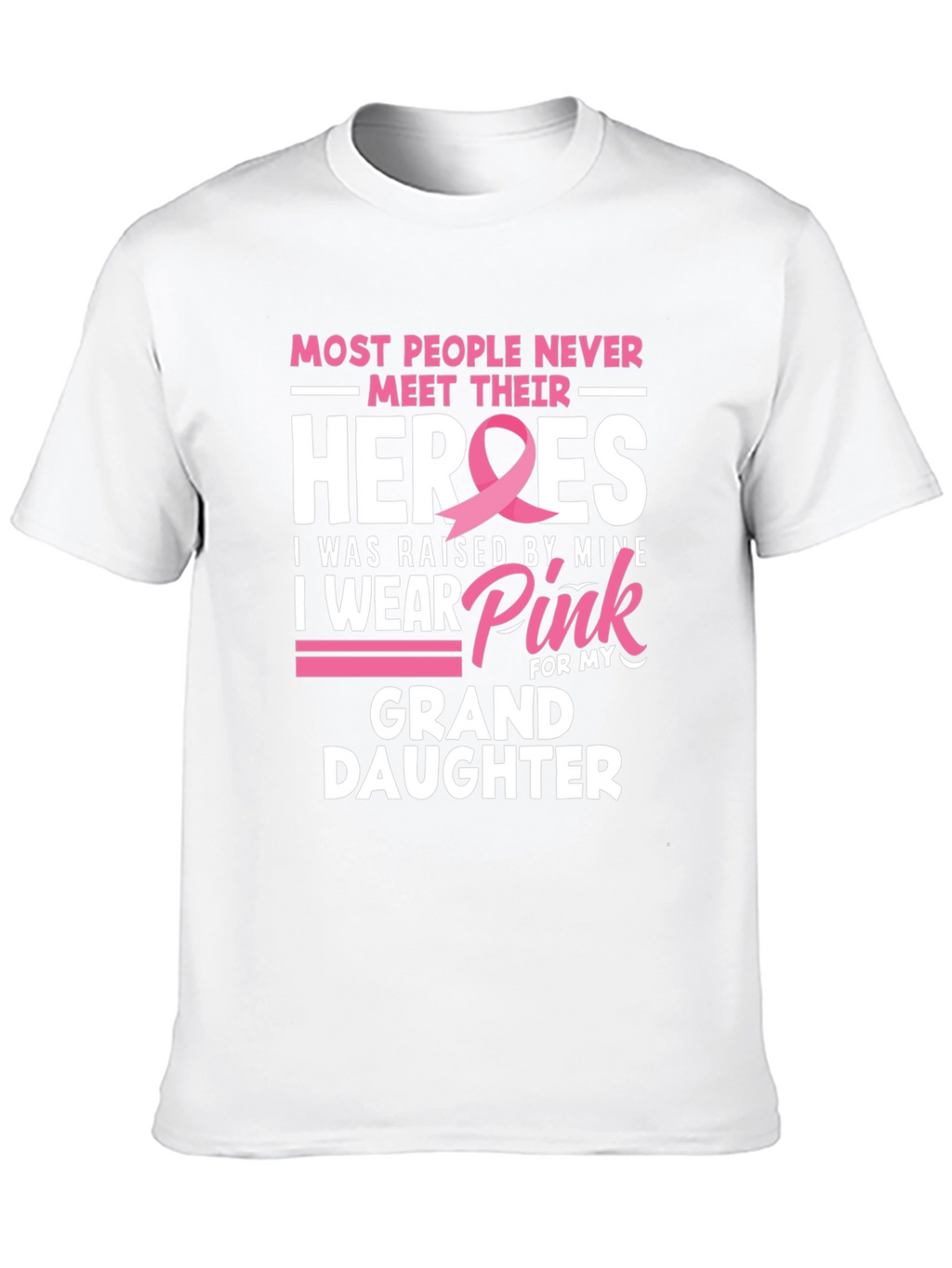 Heroes Granddaughter Pink Ribbon T-Shirt