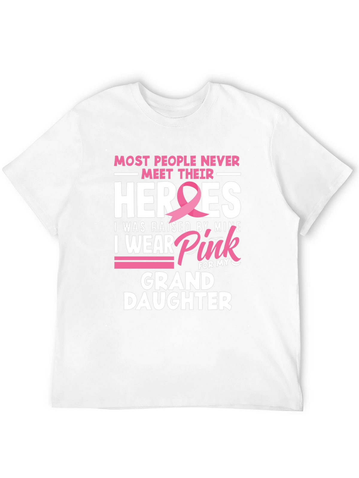 Heroes Granddaughter Pink Ribbon T-Shirt