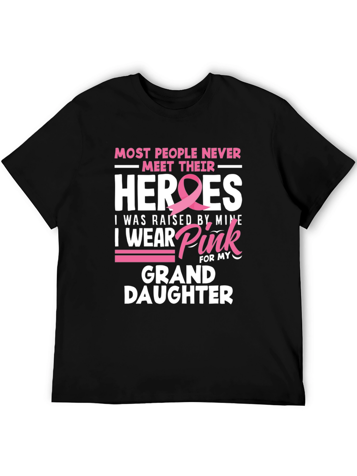 Heroes Granddaughter Pink Ribbon T-Shirt