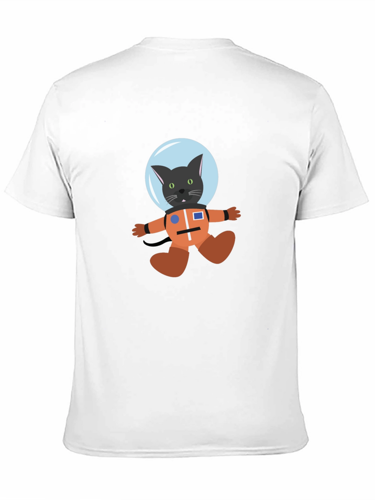 Cat Astronaut Black T-Shirt