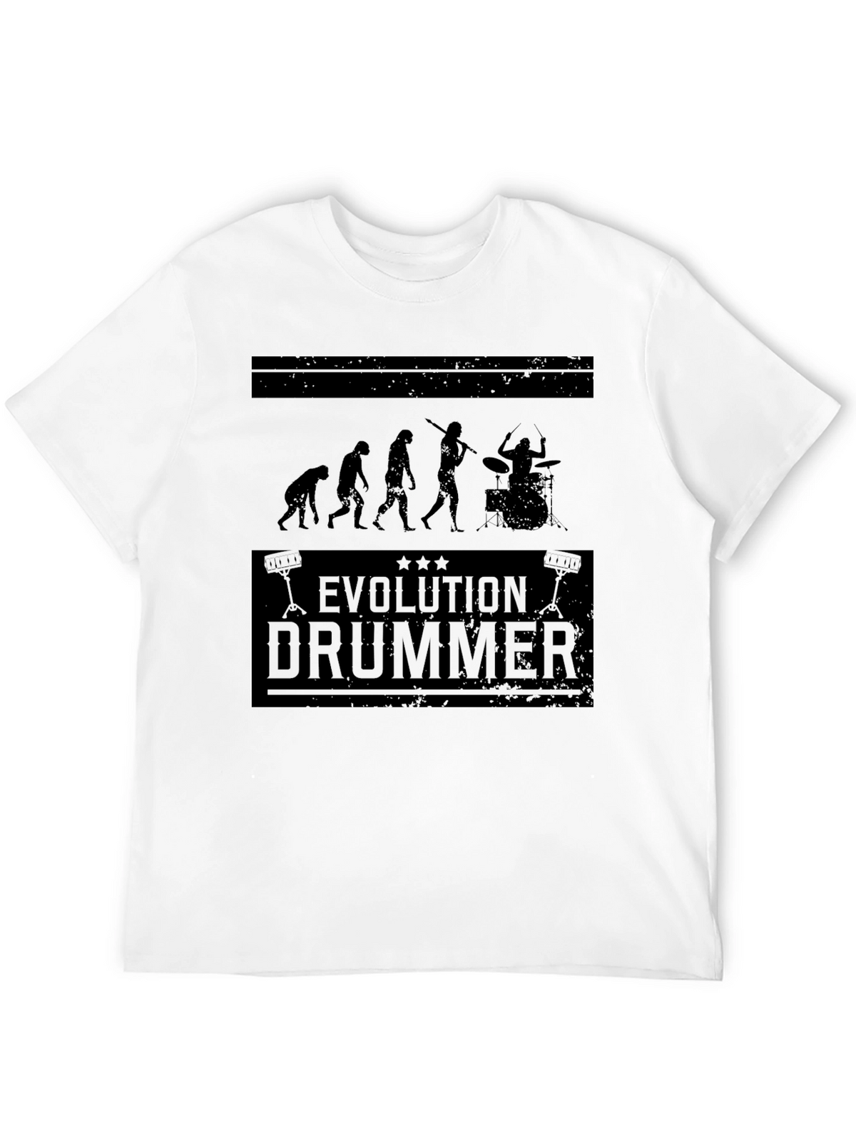 Evolution Drummer Black Graphic Tee
