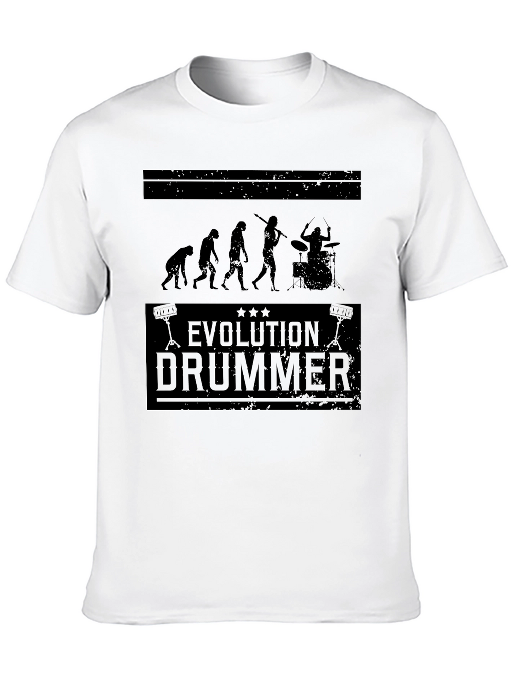 Evolution Drummer Black Graphic Tee
