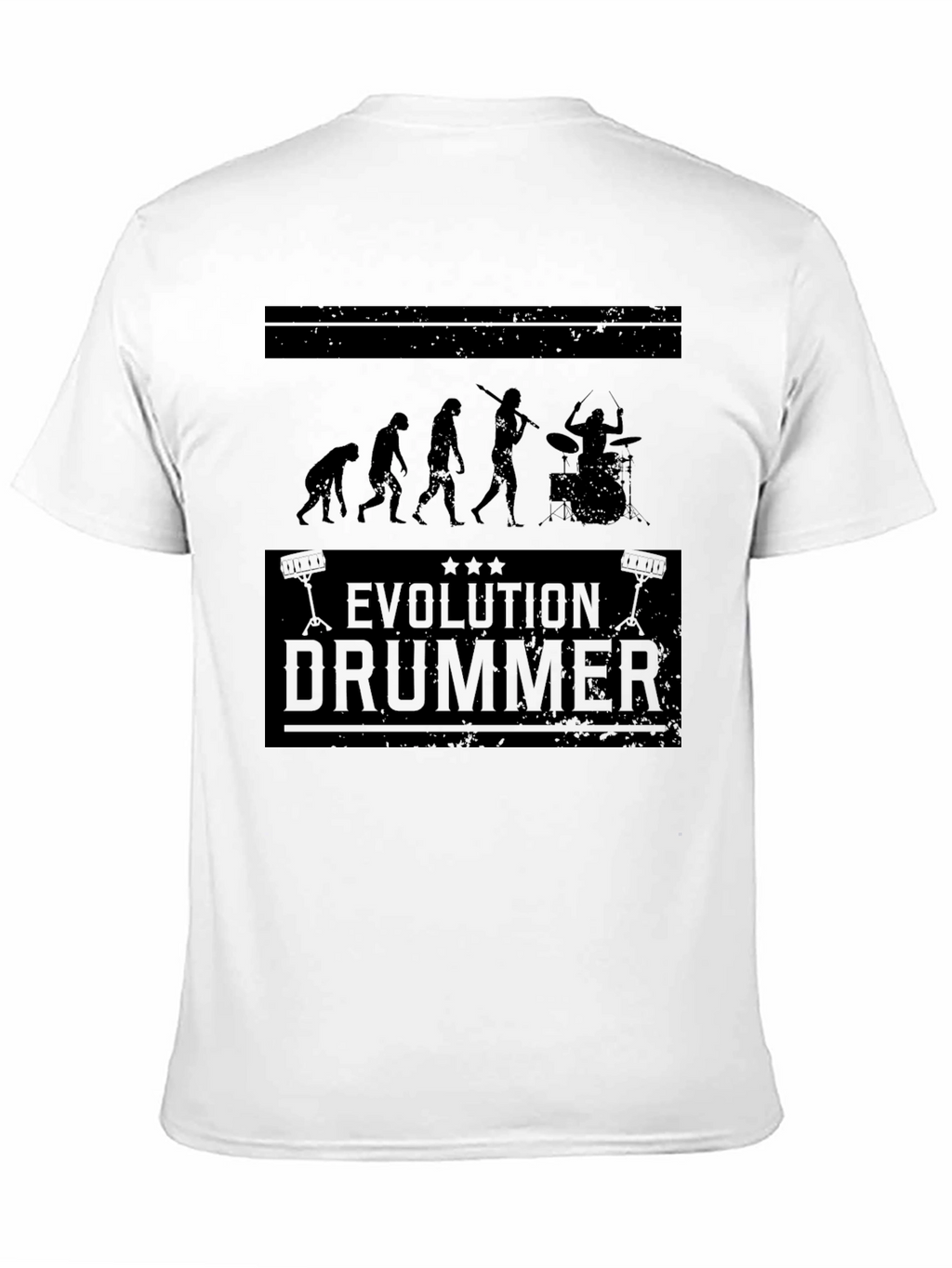 Evolution Drummer Black Graphic Tee