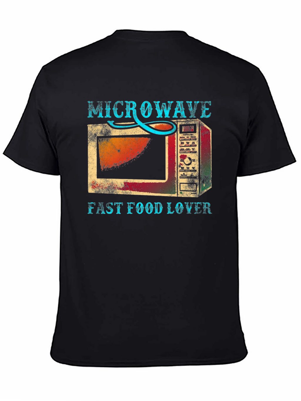 Microwave Fast Food Lover Graphic T-Shirt