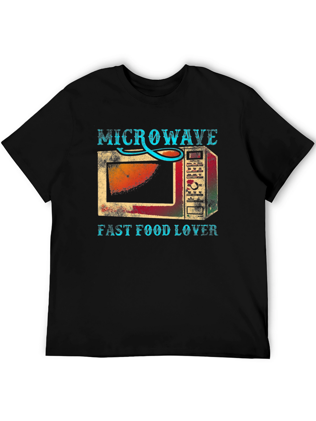 Microwave Fast Food Lover Graphic T-Shirt