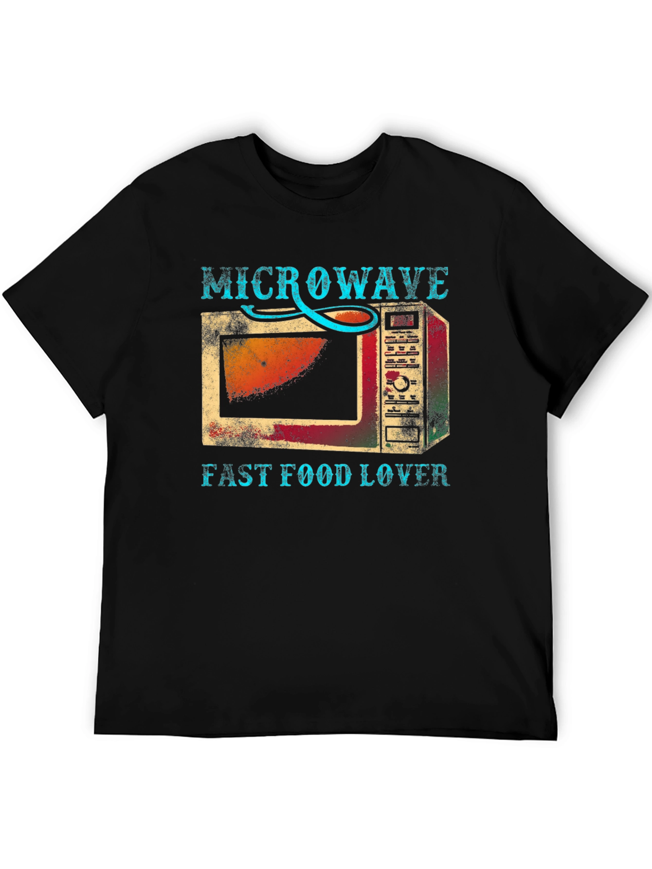 Microwave Fast Food Lover Graphic T-Shirt