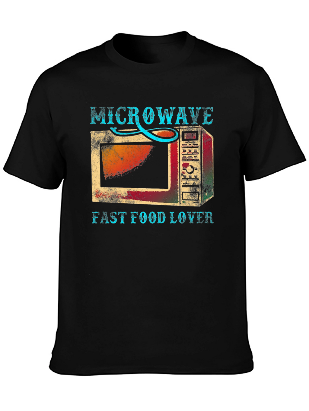 Microwave Fast Food Lover Graphic T-Shirt