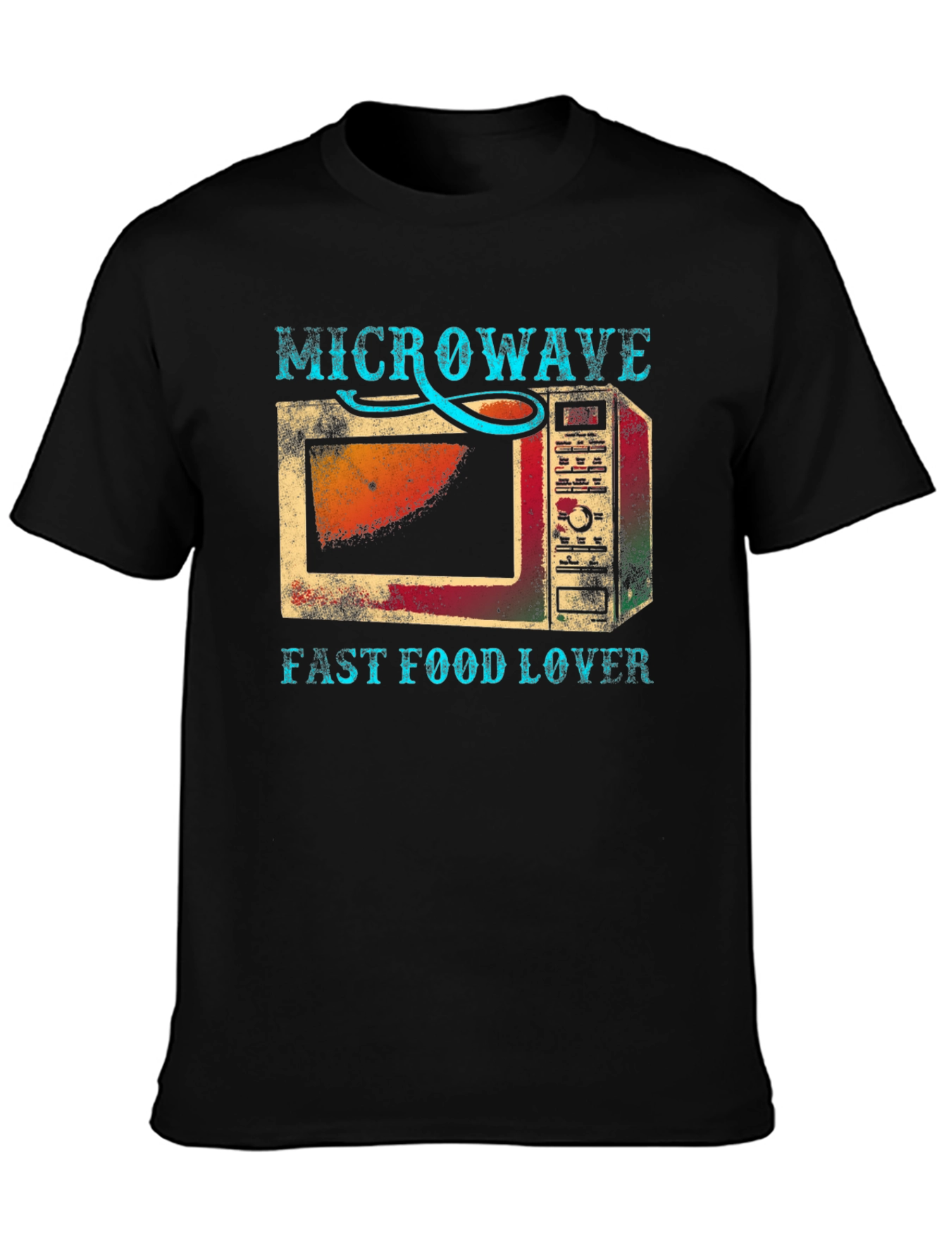 Microwave Fast Food Lover Graphic T-Shirt