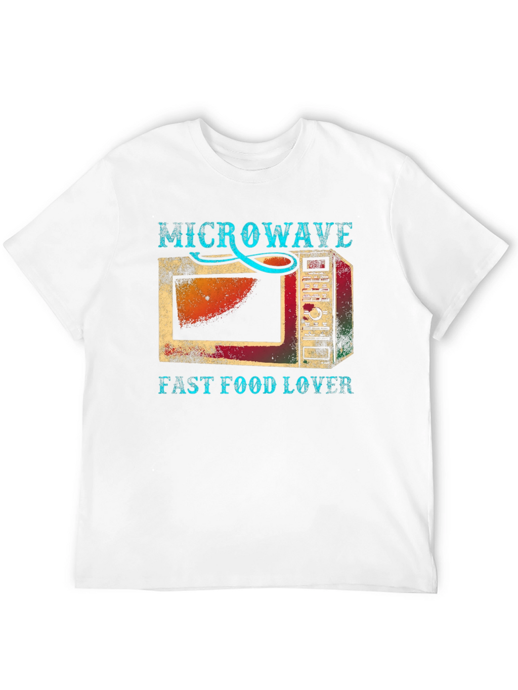 Microwave Fast Food Lover Graphic T-Shirt
