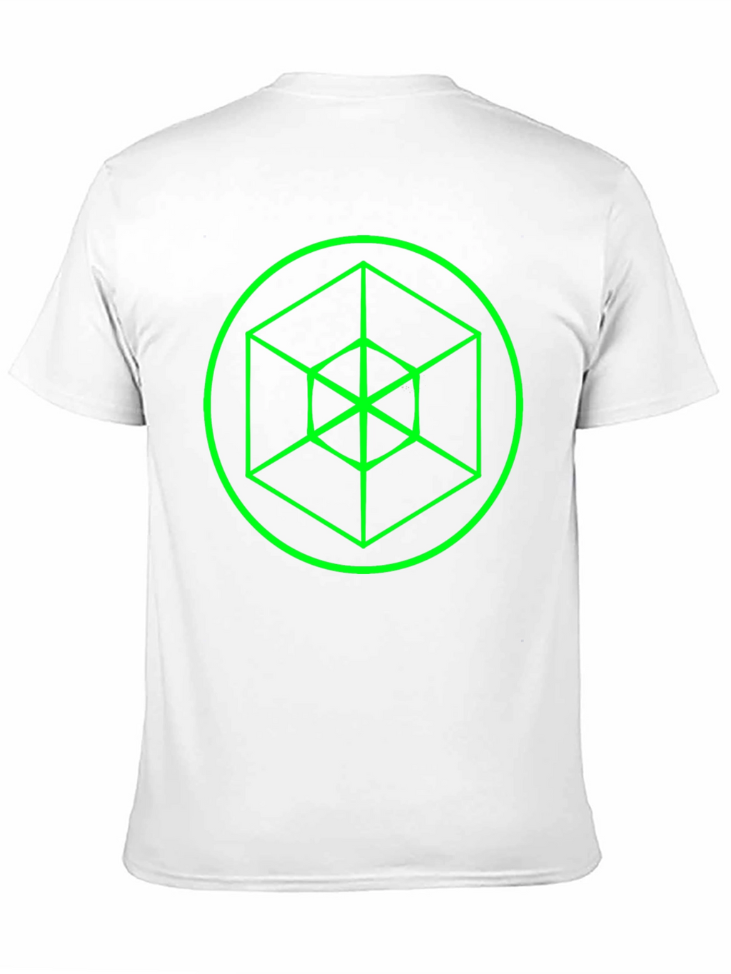 Geometric Cube Graphic Black Tee