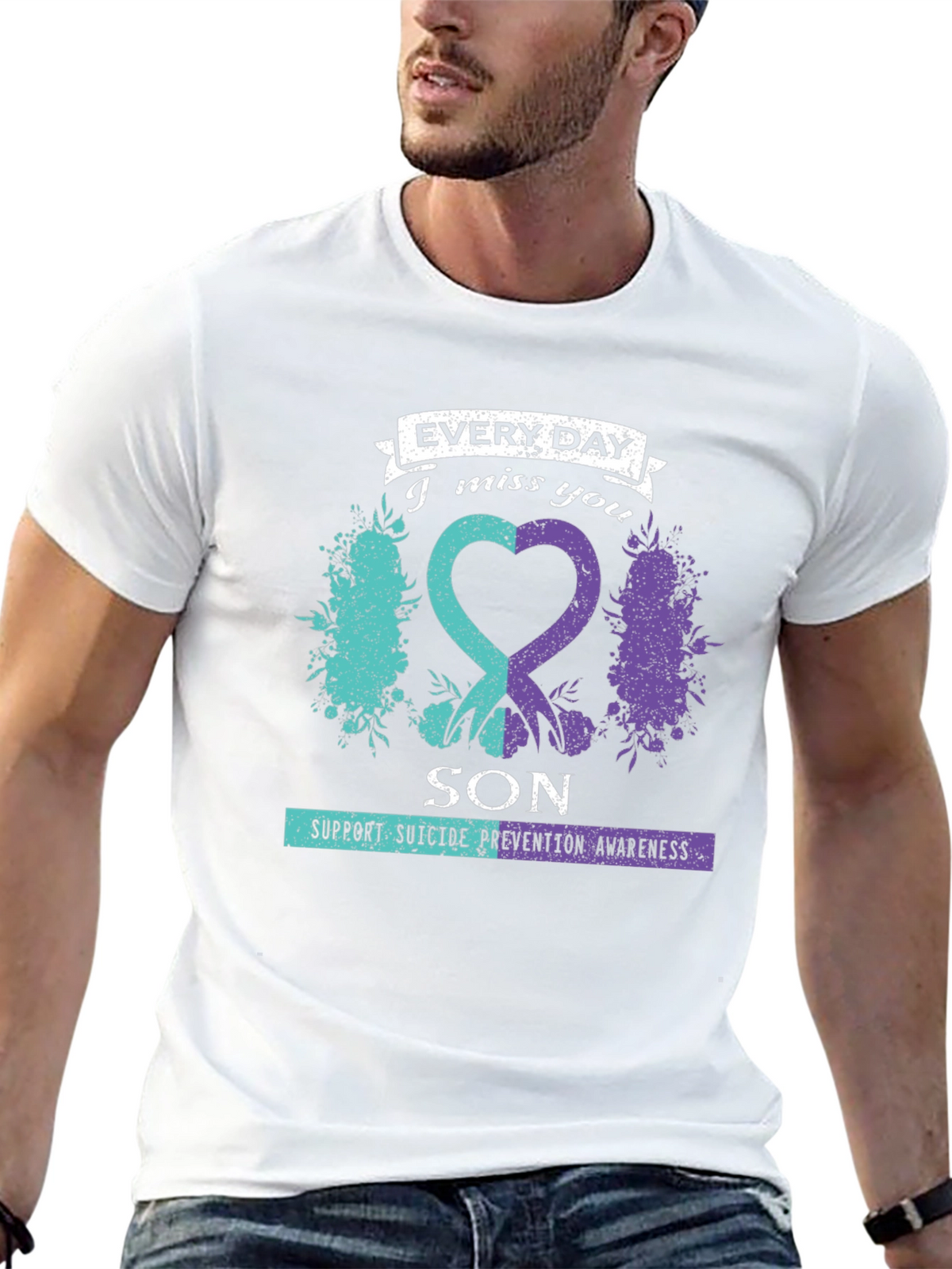 Everyday I Miss You Son Suicide Prevention Awareness T-Shirt