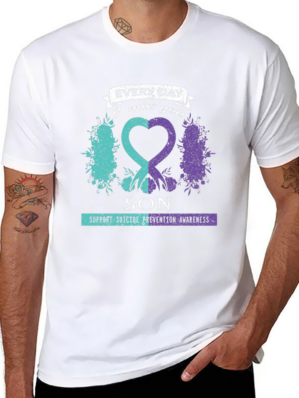 Everyday I Miss You Son Suicide Prevention Awareness T-Shirt