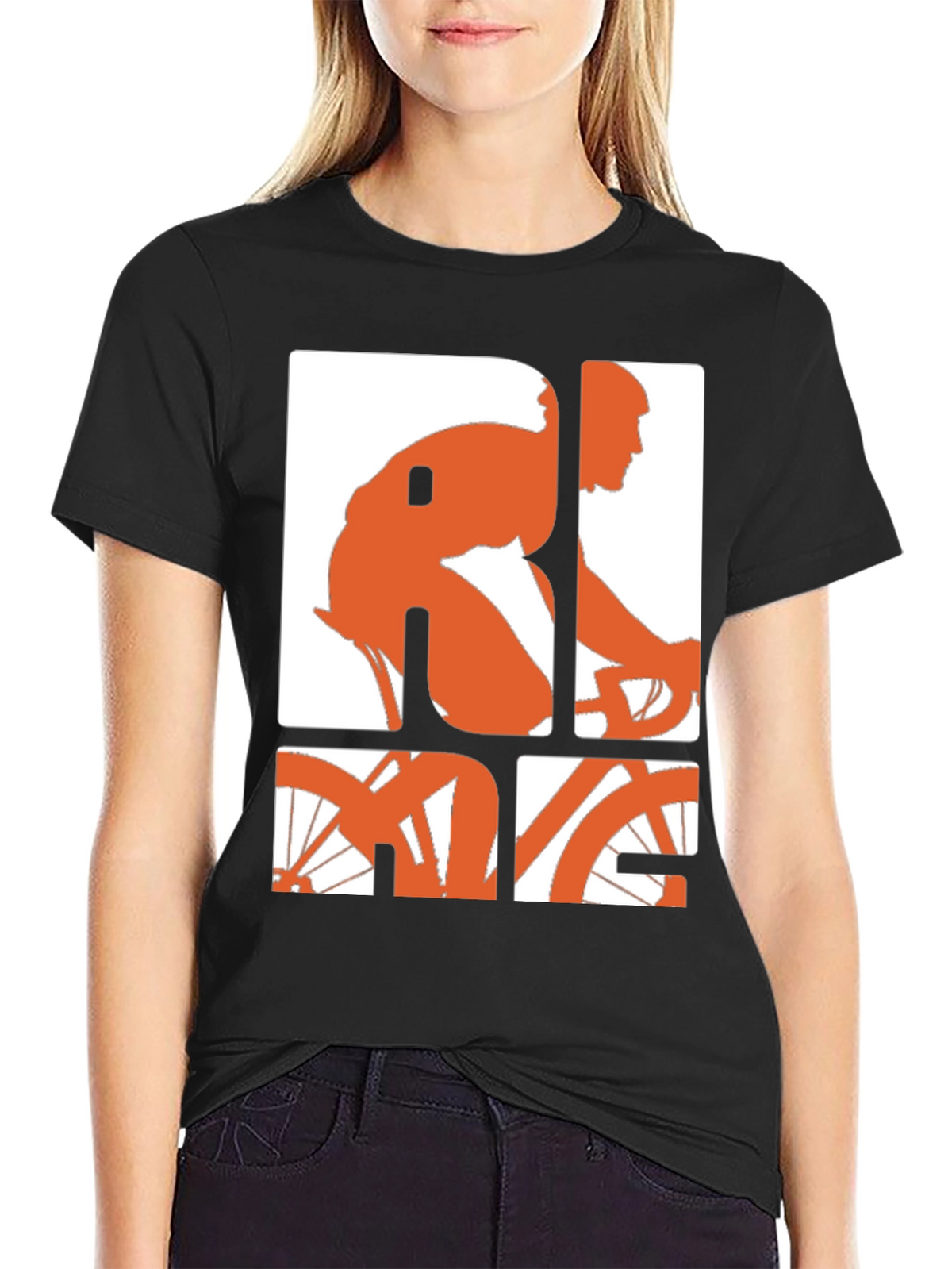 Ride Graphic Tee - Black Cotton Blend T-Shirt