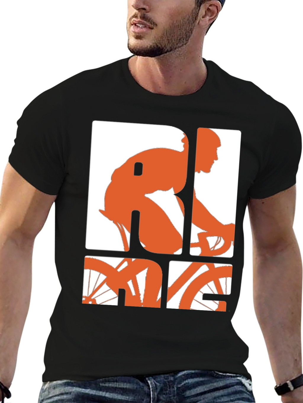 Ride Graphic Tee - Black Cotton Blend T-Shirt