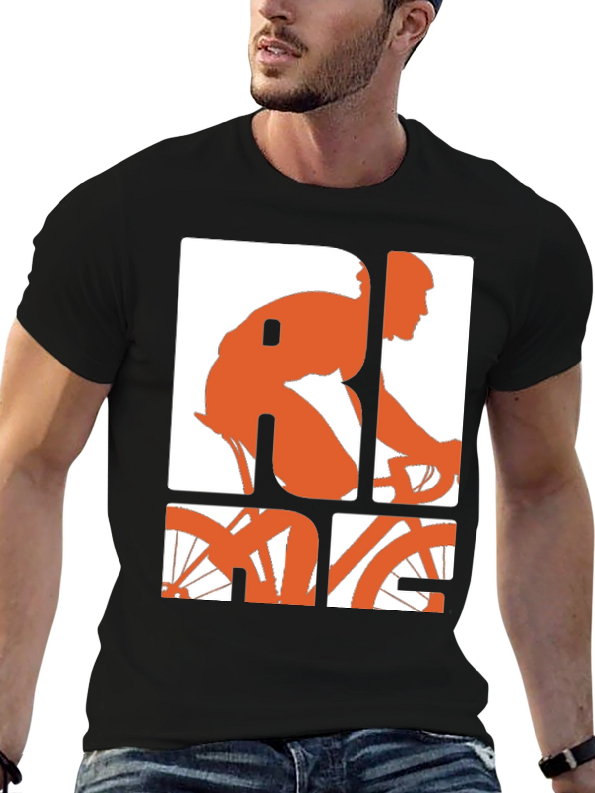 Ride Graphic Tee - Black Cotton Blend T-Shirt
