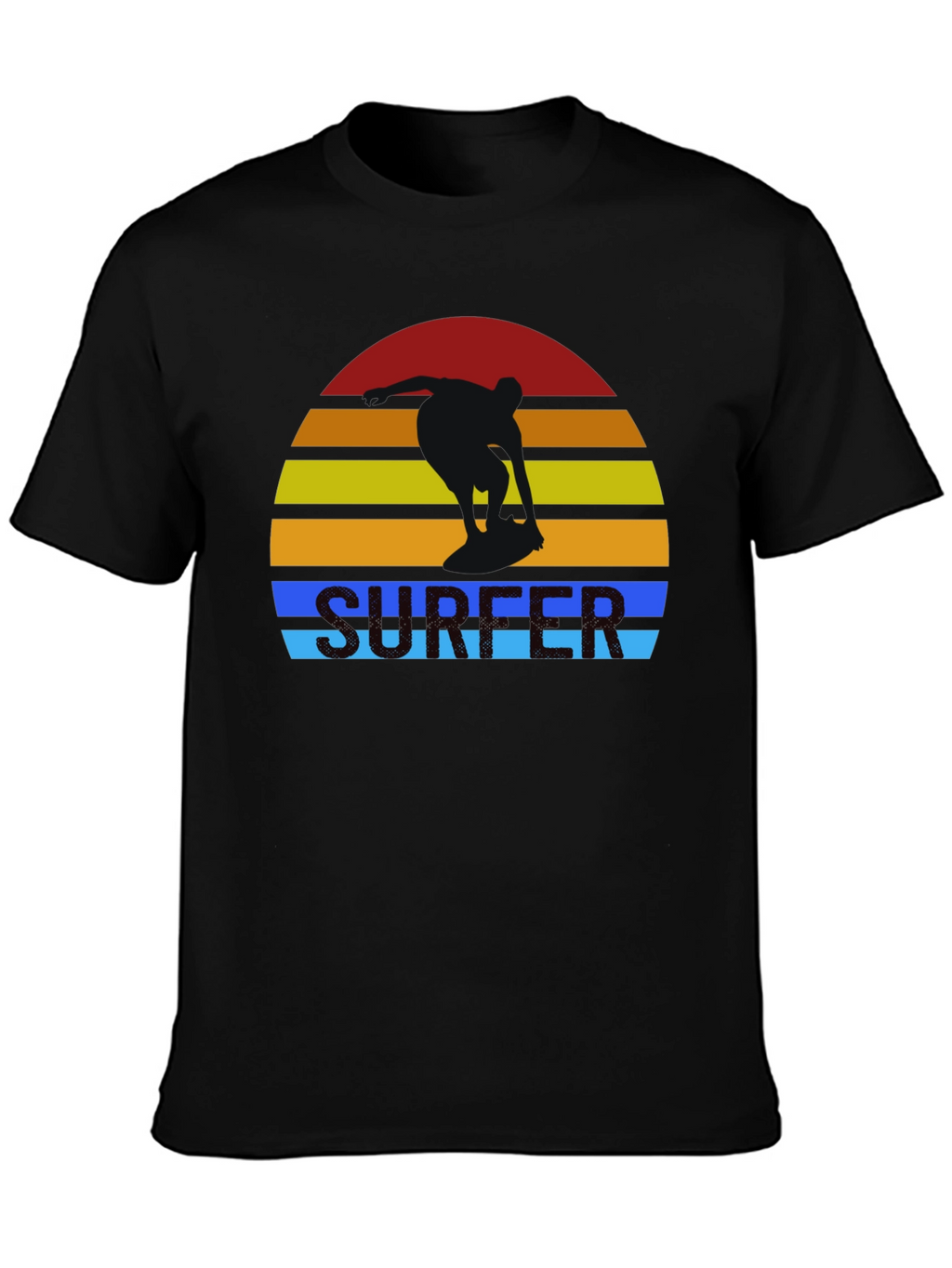 Retro Surfer Sunset Graphic T-Shirt