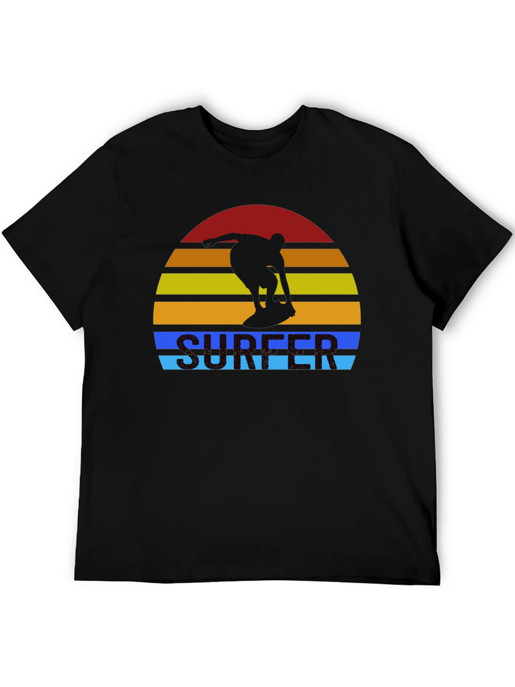 Retro Surfer Sunset Graphic T-Shirt