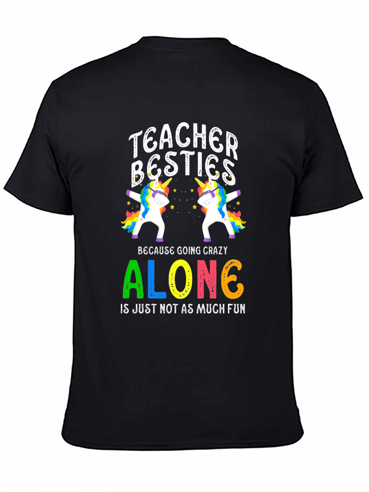 Teacher Besties Unicorn Graphic T-Shirt