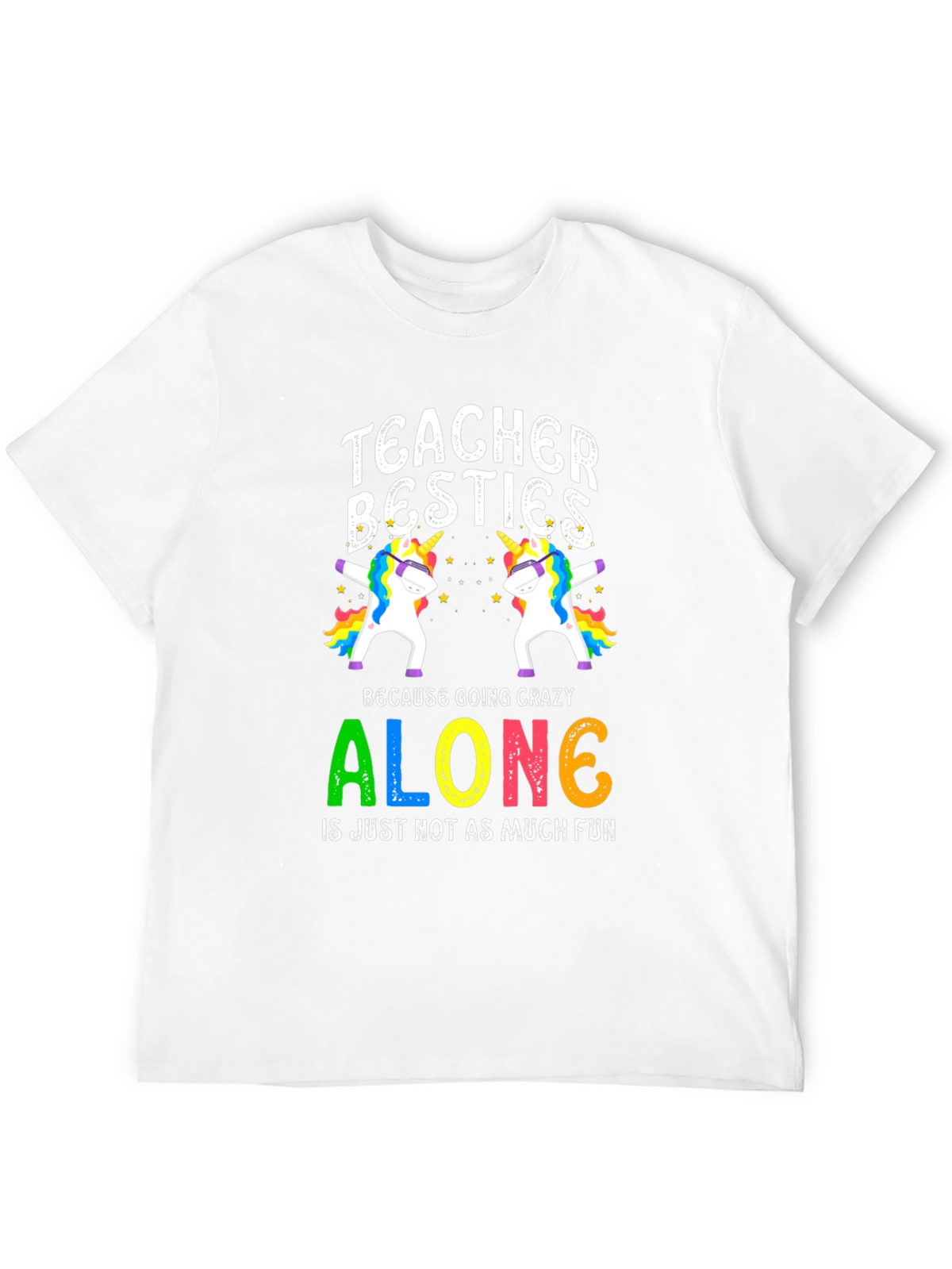 Teacher Besties Unicorn Graphic T-Shirt