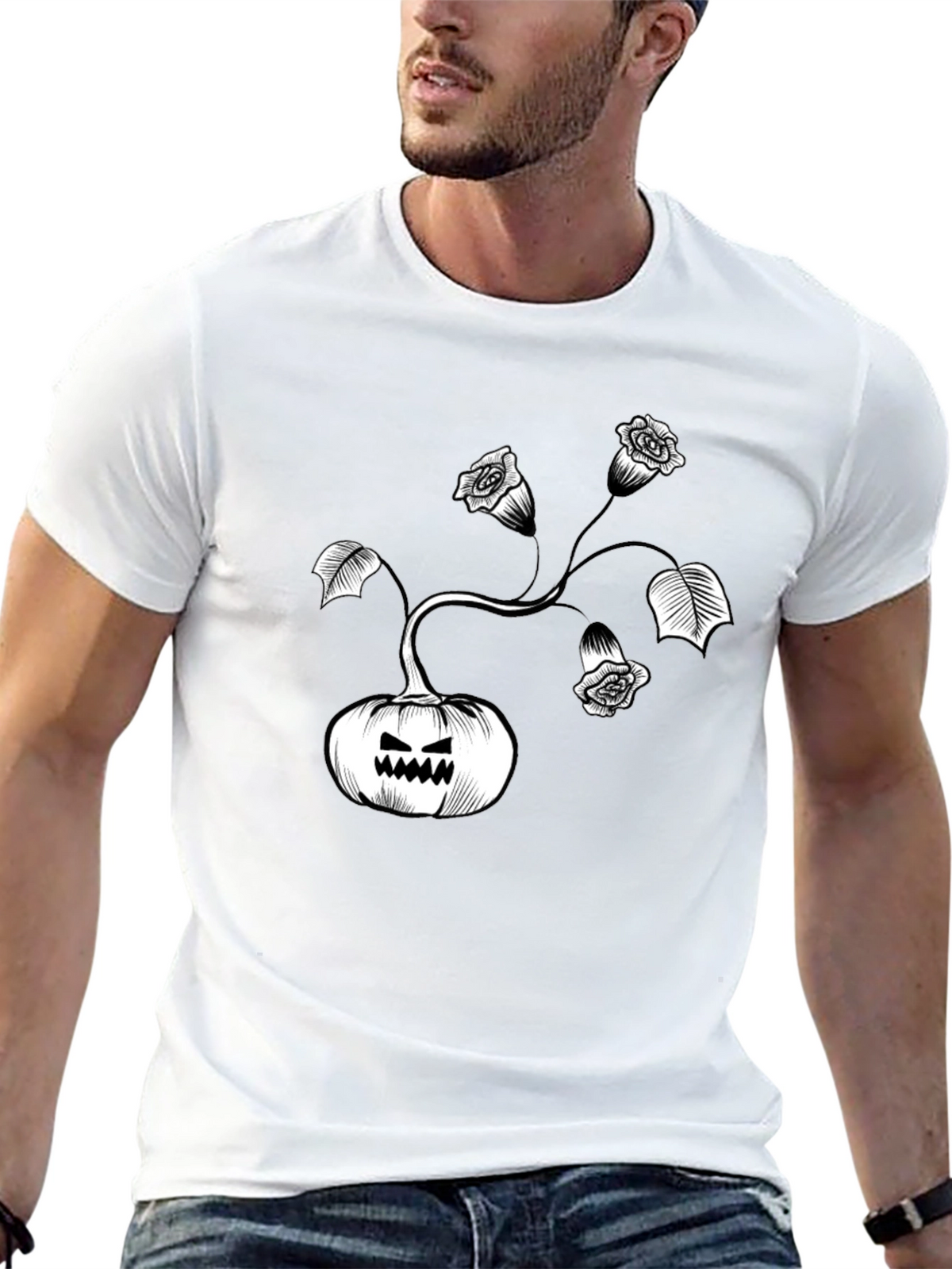 Pumpkin Rose Graphic Tee