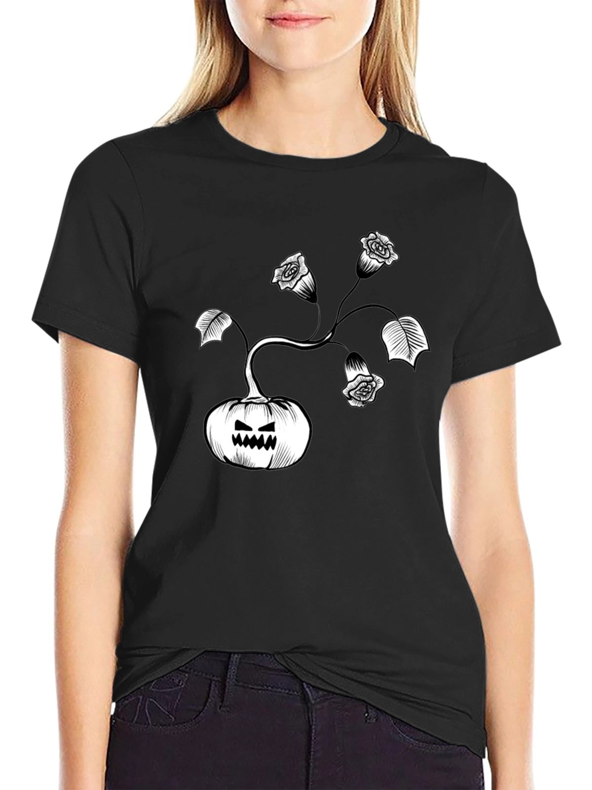 Pumpkin Rose Graphic Tee