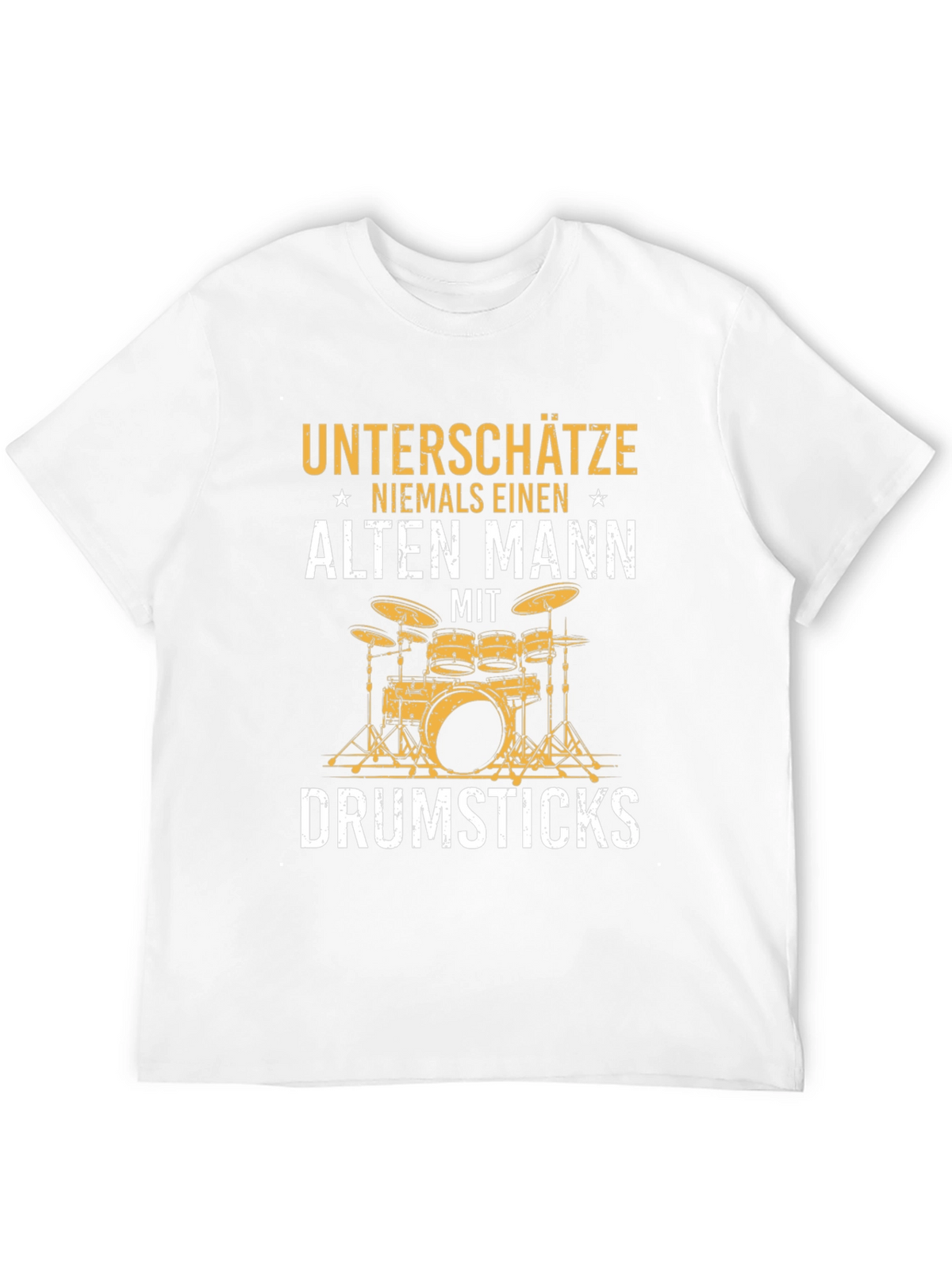 Drummer Dad T-Shirt - Alten Mann Drumsticks