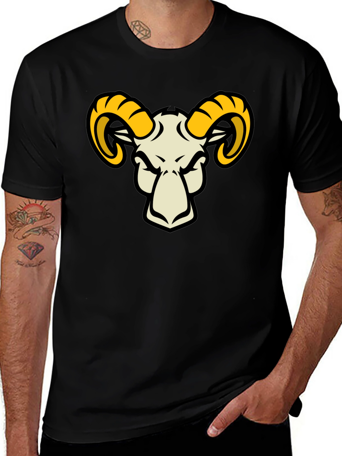 Ram Graphic Black T-Shirt