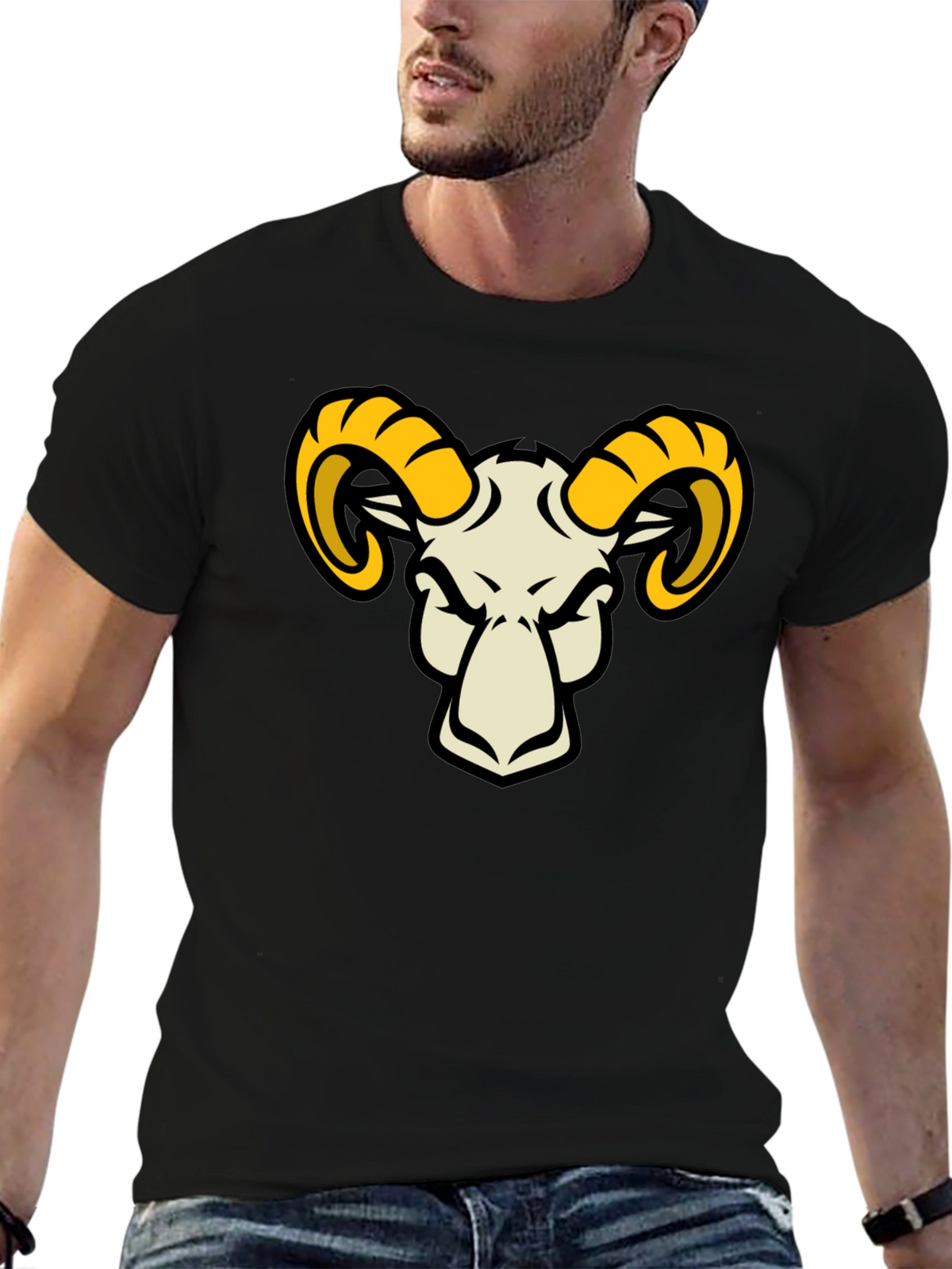 Ram Graphic Black T-Shirt